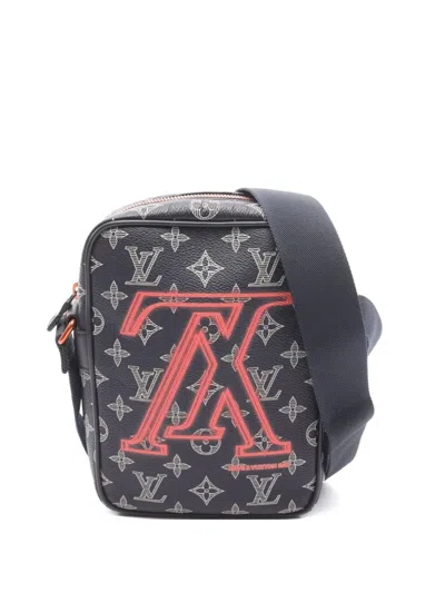 Pre-owned Louis Vuitton 2018 Danube Pm Monogram-pattern Shoulder Bag In Blue