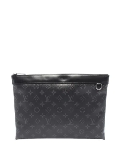 Pre-owned Louis Vuitton 2018 Discovery Monogram Clutch Bag In Black