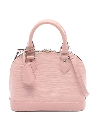 Pre-owned Louis Vuitton 2018 Epi Alma Bb Leather Tote Bag In Pink