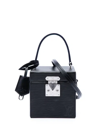 Pre-owned Louis Vuitton 2018 Epi Bleecker Box Satchel In Black