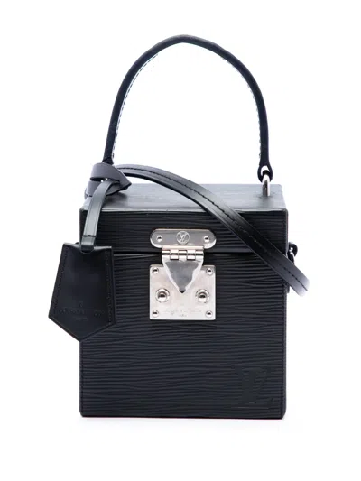Pre-owned Louis Vuitton 2018 Epi Bleecker Box Satchel In Black