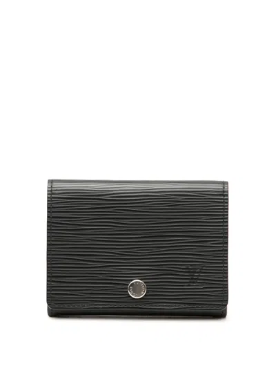 Pre-owned Louis Vuitton 2018 Epi Case Card Holder In Black