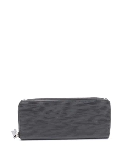Pre-owned Louis Vuitton 2018 Epi Clemence Wallet Long Wallets In Black