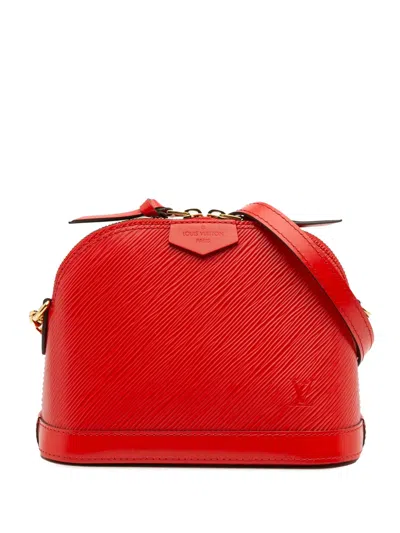 Pre-owned Louis Vuitton 2018 Epi Mini Alma Crossbody Bag In Red