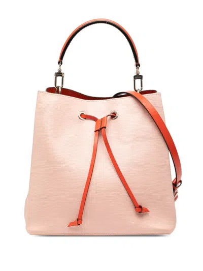 Pre-owned Louis Vuitton 2018 Epi Neonoe Mm Bucket Bag In Pink