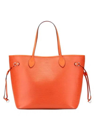 Pre-owned Louis Vuitton 2018 Epi Neverfull Mm Tote Bag In Orange