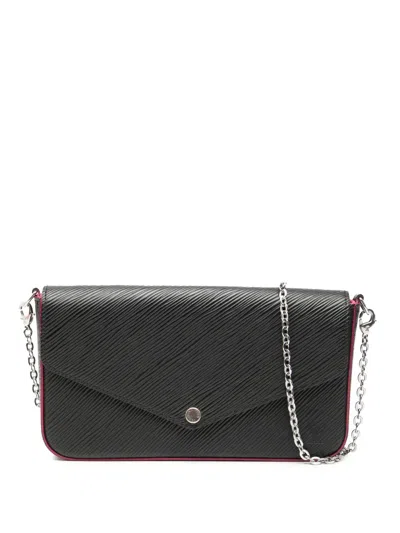 Pre-owned Louis Vuitton 2018 Epi Pochette Felicie Crossbody Bag In Black
