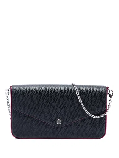Pre-owned Louis Vuitton 2018 Epi Pochette Felicie Crossbody Bag In Black