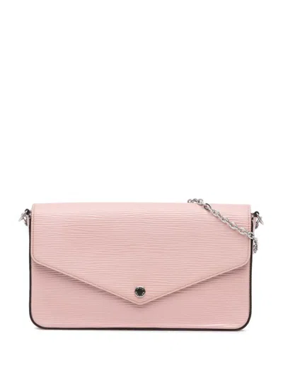 Pre-owned Louis Vuitton 2018 Epi Pochette Felicie Crossbody Bag In Pink