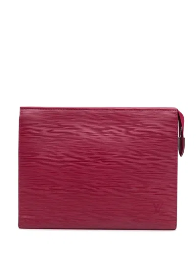 Pre-owned Louis Vuitton 2018 Epi Toiletry Pouch 26 Clutch Bag In Pink