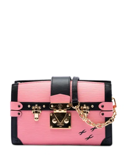 Pre-owned Louis Vuitton 2018 Epi Trunk Clutch Crossbody Bag In Black