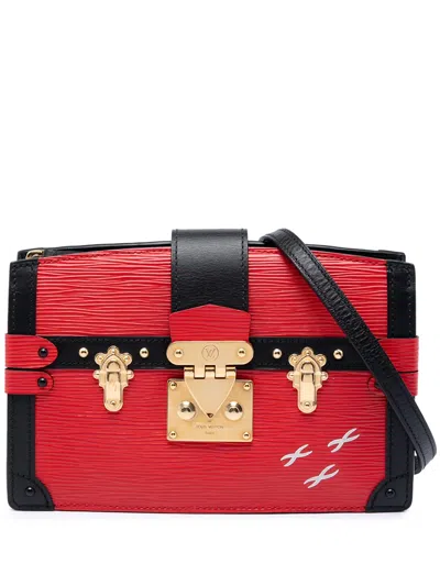 Pre-owned Louis Vuitton 2018 Epi Trunk Clutch Crossbody Bag In Red