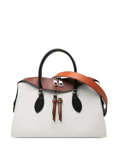 Pre-owned Louis Vuitton 2018 Epi Tuileries Satchel In White