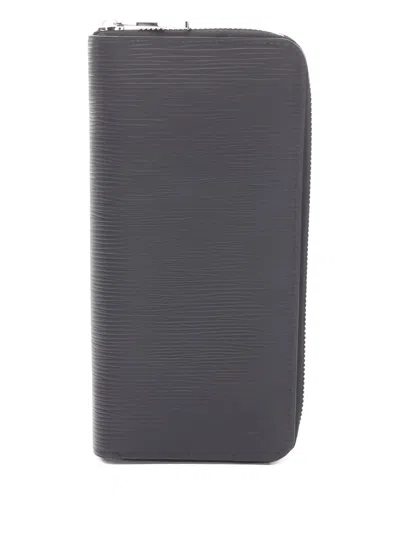 Pre-owned Louis Vuitton 2018 Epi Zippy Vertical Wallet In Gray