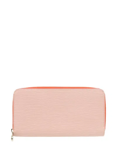 Pre-owned Louis Vuitton 2018 Epi Zippy Wallet Long Wallets In Pink