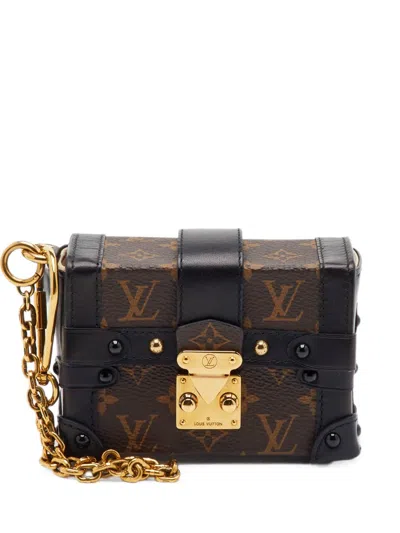 Pre-owned Louis Vuitton 2018 Essential Trunk Monogram Clutch Bag In Brown