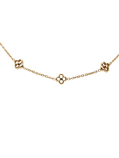 Pre-owned Louis Vuitton 2018 Gold Plated Flower Full Necklace Costume Necklace