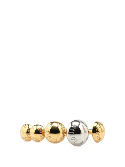 Pre-owned Louis Vuitton 2018 Gold Plated Studs Interchangeable Studdy Ring Costume Ring