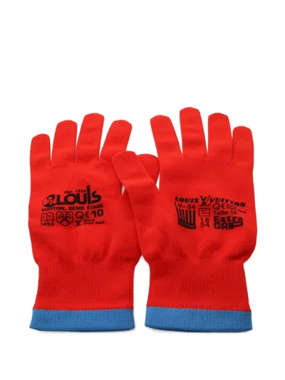 Pre-owned Louis Vuitton 2018 Gon Rgb Gloves In 红色