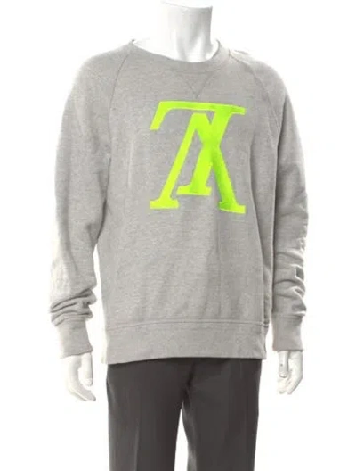 Pre-owned Louis Vuitton 2018 Graphic Print Sweatshirt In Gray