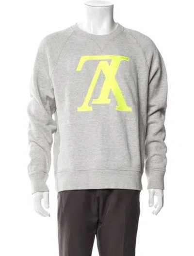 Pre-owned Louis Vuitton 2018 Graphic Print Sweatshirt In Gray