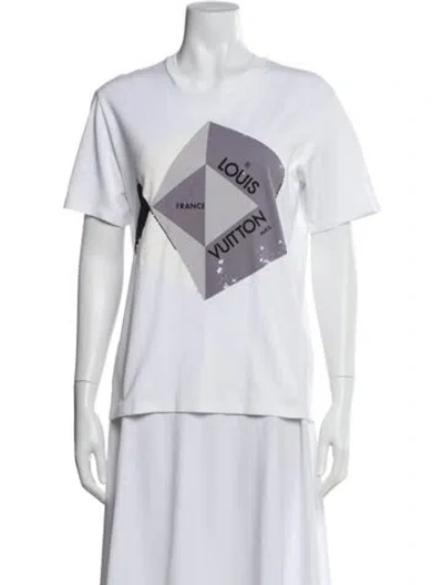 Pre-owned Louis Vuitton 2018 Graphic Print T-shirt In White