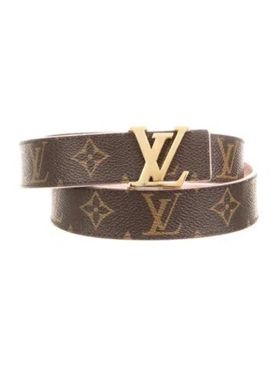 Pre-owned Louis Vuitton 2018 Initiales Reversible Belt In Multi
