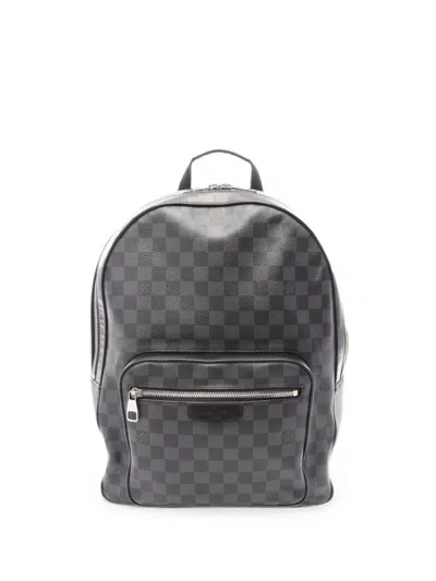 Pre-owned Louis Vuitton 2018 Josh Damier Graphite Backpack In Black