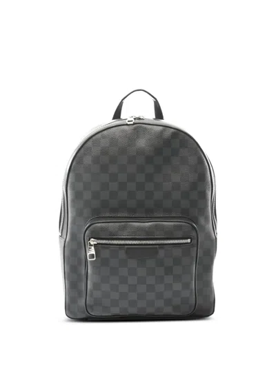 Pre-owned Louis Vuitton 2018 Josh Damier Graphite Backpack In Gray