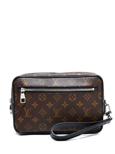 Pre-owned Louis Vuitton 2018 Kasai Monogram Clutch Bag In Brown