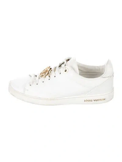 Pre-owned Louis Vuitton 2018 Leather Sneakers In White