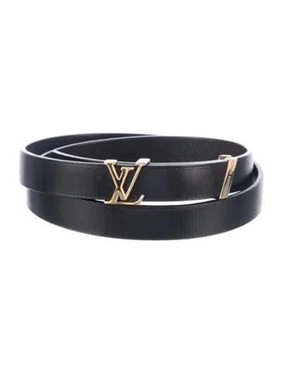 Pre-owned Louis Vuitton 2018 Leather Waist Belt In Black