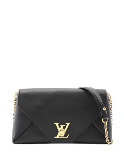 Pre-owned Louis Vuitton 2018 Logo-plaque Chain Shoulder Bag In Black