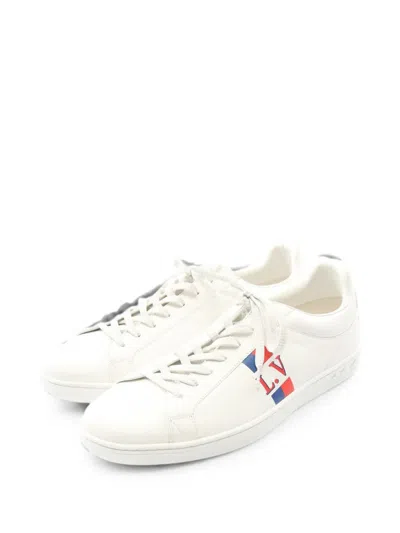 Pre-owned Louis Vuitton 2018 Luxembourg Sneakers In White