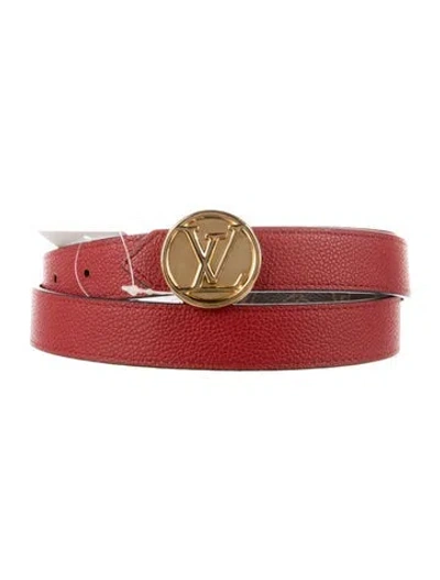 Pre-owned Louis Vuitton 2018 Lv Circle Belt In Brown