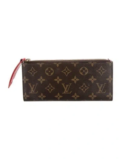 Pre-owned Louis Vuitton 2018 Lv Monogram Adèle Wallet In Brown