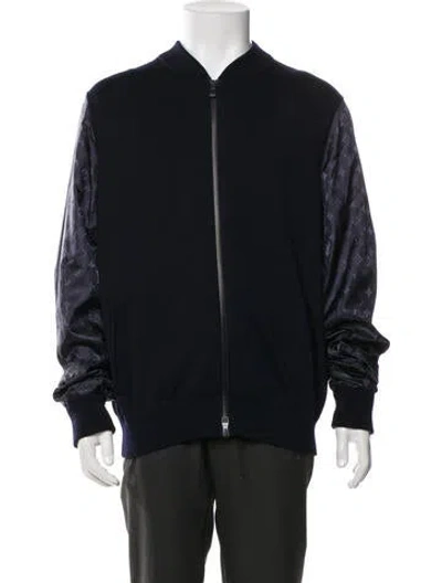 Pre-owned Louis Vuitton 2018 Lv Monogram Bomber Jacket In Blue