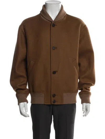 Pre-owned Louis Vuitton 2018 Lv Monogram Bomber Jacket In Brown