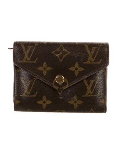 Pre-owned Louis Vuitton 2018 Lv Monogram Victorine Wallet In Brown