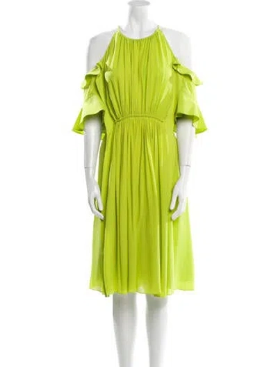 Pre-owned Louis Vuitton 2018 Midi Length Dress In Green