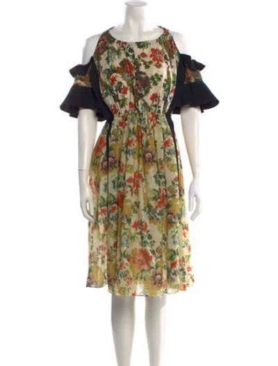 Pre-owned Louis Vuitton 2018 Midi Length Dress In Neutral