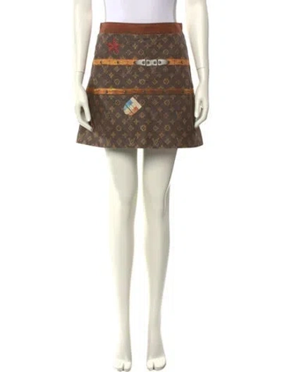 Pre-owned Louis Vuitton 2018 Mini Skirt In Brown