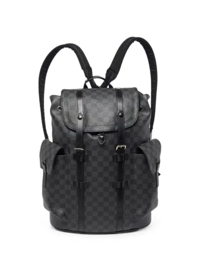 Pre-owned Louis Vuitton 2018 Mm Christopher Backpack In Black