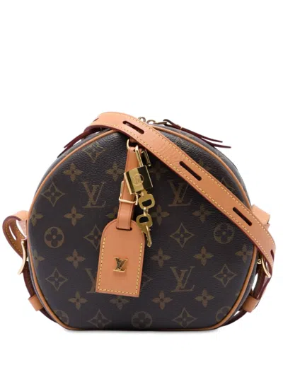 Pre-owned Louis Vuitton 2018 Monogram Boite Chapeaux Souple Mm Crossbody Bag In Brown