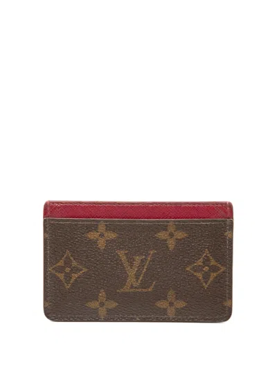 Pre-owned Louis Vuitton 2018 Monogram Card Holder In Brown