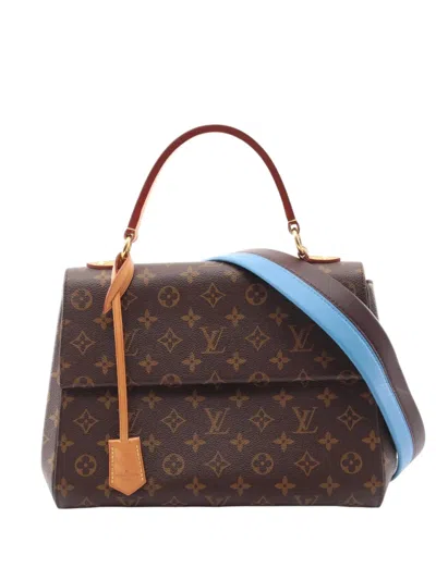 Pre-owned Louis Vuitton 2018 Monogram Cluny Mm Satchel In Brown