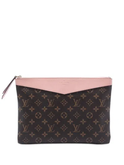 Pre-owned Louis Vuitton 2018 Monogram Daily Pouch Clutch Bag In Brown