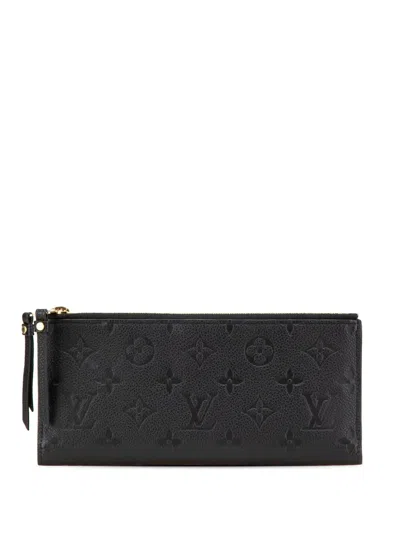 Pre-owned Louis Vuitton 2018 Monogram Empreinte Adele Wallet Long Wallets