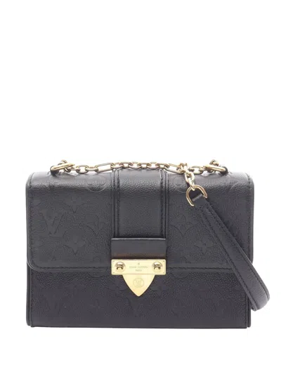 Pre-owned Louis Vuitton 2018 Monogram Empreinte Saint Sulpice Bb Crossbody Bag In Black