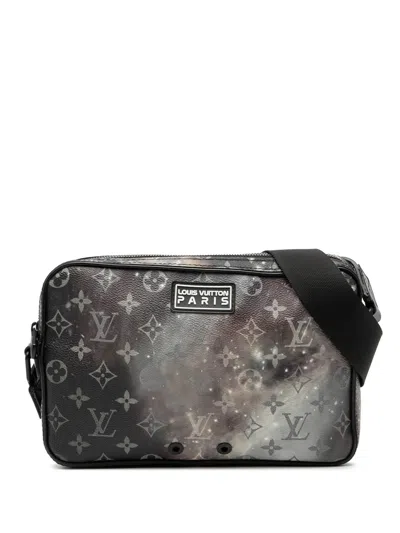 Pre-owned Louis Vuitton 2018 Monogram Galaxy Alpha Messenger Bag Crossbody Bag In Black